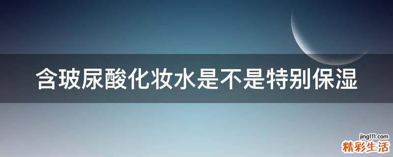 含玻尿酸化妆水是不是特别保湿