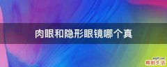 肉眼和隐形眼镜哪个真