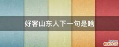 好客山东人下一句是啥