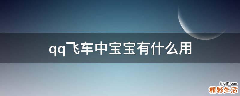 qq飞车中宝宝有什么用