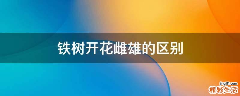 铁树开花雌雄的区别