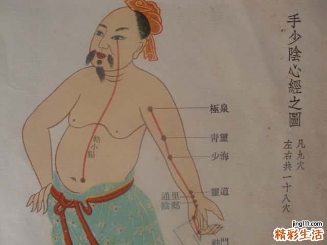 手臂内侧手少阴心经上的三个护心穴
