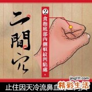 止住因天冷流鼻血的二间穴