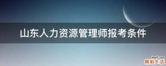 山东人力资源管理师报考条件