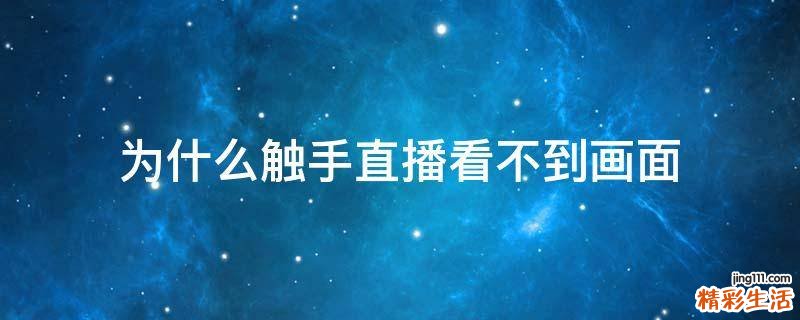 为什么触手直播看不到画面
