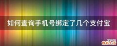 如何查询手机号绑定了几个支付宝