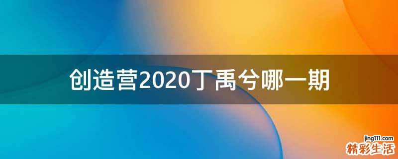 创造营2020丁禹兮哪一期