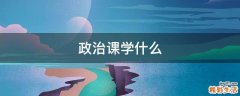 政治课学什么