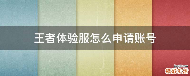 王者体验服怎么申请账号