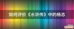 如何评价《水浒传》中的杨志