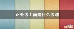 正处级上面是什么级别