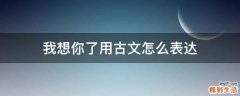 我想你了用古文怎么表达