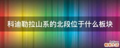 科迪勒拉山系的北段位于什么板块