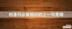 相逢何必曾相识的上一句是啥