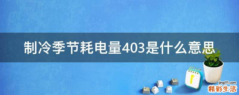 制冷季节耗电量403是什么意思