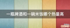 一瓶啤酒和一碗米饭哪个热量高