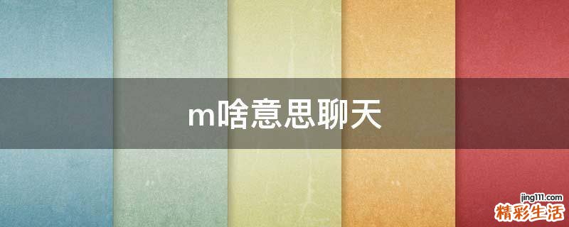 m啥意思聊天