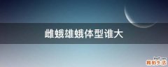 雌蛾雄蛾体型谁大