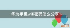 华为手机wifi密码怎么分享