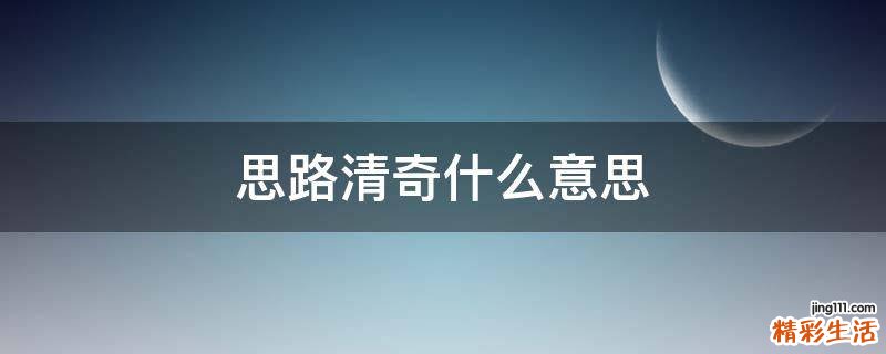 思路清奇什么意思
