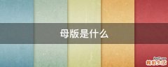 母版是什么