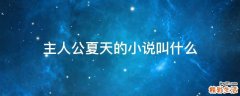 主人公夏天的小说叫什么