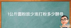 1公斤面粉放少泡打粉多少酵母