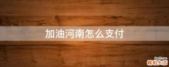 加油河南怎么支付