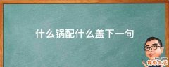 什么锅配什么盖下一句