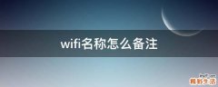 wifi名称怎么备注