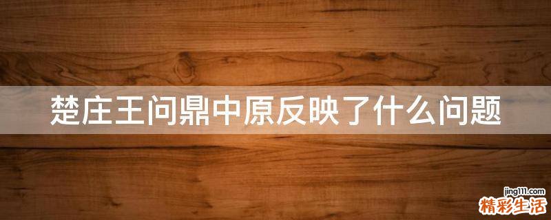楚庄王问鼎中原反映了什么问题
