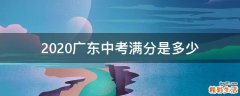 2020广东中考满分是多少