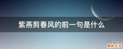 紫燕剪春风的前一句是什么