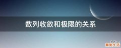 数列收敛和极限的关系