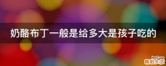 奶酪布丁一般是给多大是孩子吃的