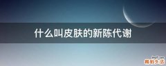 什么叫皮肤的新陈代谢