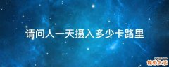 请问人一天摄入多少卡路里