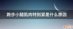 跑步小腿肌肉特别紧是什么原因