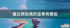 蛋白质较高的坚果有哪些