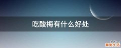 吃酸梅有什么好处