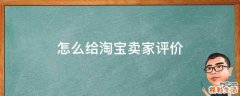 怎么给淘宝卖家评价