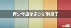 青少年应该多少岁刮胡子