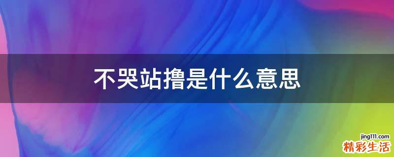 不哭站撸是什么意思