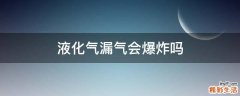 液化气漏气会爆炸吗