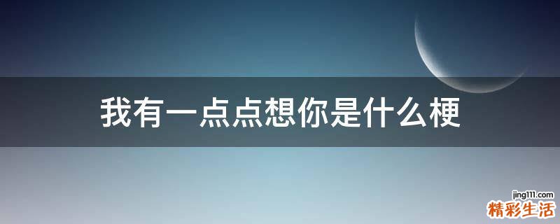 我有一点点想你是什么梗