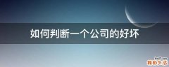 如何判断一个公司的好坏