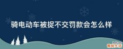 骑电动车被捉不交罚款会怎么样
