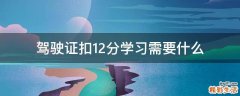 驾驶证扣12分学习需要什么