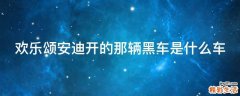 欢乐颂安迪开的那辆黑车是什么车