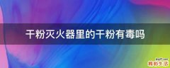 干粉灭火器里的干粉有毒吗